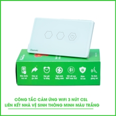 Công Tắc Wifi 3 Nút Thông Minh Màu Đen – Giải Pháp Hoàn Hảo Cho Nhà Vệ Sinh Hiện Đại