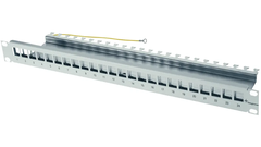 Patch Panel 1U 19 inch Cat 6 24 Port RJ45 Màu Xám