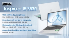 Laptop Dell Inspiron 15 3530 - N3530-i3U085W11SLU (i3 1305U, 8GB, 512GB, Full HD 120Hz, OfficeH24+365, Win11)