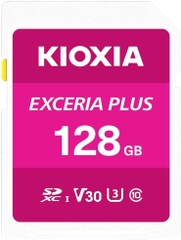 Thẻ nhớ KIOXIA EXCERIA PLUS SD 128GB LNPL1M128GG4 – UHS-I U3, V30, tốc độ đọc 100MB/s