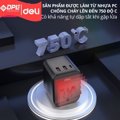 Ổ cắm điện đa năng Deli T766