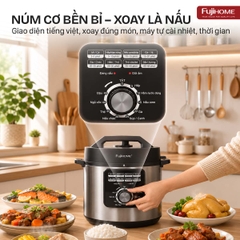 Nồi áp suất điều chỉnh cơ Fujihome PS06 6 lít 1000W | Hàng chính hãng