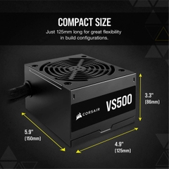 Nguồn Corsair VS500 80 Plus Hiệu Suất Cao