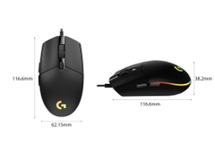 Chuột có dây gaming G102 GEN II LIGHTSYNC RGB Black 910-005802 | Hàng chính hãng