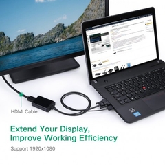 Cáp chuyển VGA to HDMI tích hợp Audio Ugreen 40213 chính hãng | Hàng chính hãng