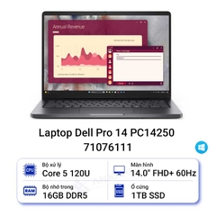 Laptop Dell Pro 14 PC14250 71076111