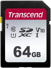Thẻ SD Transcend TS64GSDC300S-E2, 64 GB, UHS-I, U1, V10, Class 10 (Tốc độ truyền tối đa: 100 MB/s) | Hàng chính hãng