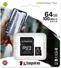 Thẻ Nhớ 64GB Kingston MICRO SD CLASS 10 SDCS2/64GB | Hàng chính hãng