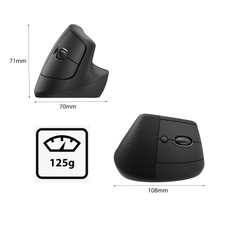 Chuột không dây Logitech Lift Vertical Ergonomic Graphite 910-006479 | Hàng chính hãng