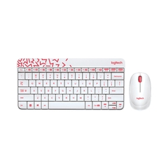 Combo Bàn Phím và Chuột không dây Logitech MK240 (Trắng-Đỏ) 920-008201 | Hàng chính hãng
