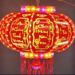 Đèn lồng đỏ trang trí Xoay 360 Độ Có Đèn Phát Sáng