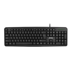 Bàn phím có dây JEDEL K11 màu đen, 104 phím, chống nước, dây 1.35m, BH24T