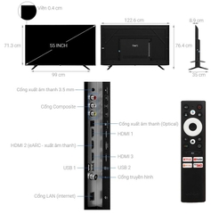 Tivi Casper 55 Inch 4K Ultra HD 55UG620 – Hình Ảnh Sắc Nét, Giải Trí Đỉnh Cao