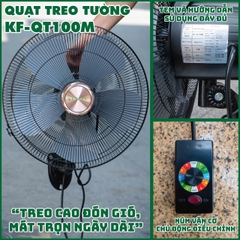 Quạt Treo Tường Kungfu KF-QT100M: Công Suất Lớn, Làm Mát Diện Rộng