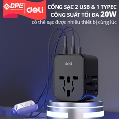 Ổ cắm điện đa năng Deli T766