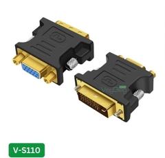 DVI 24+5 VGA Famale Adapter Golden-Plated Connector - V-S110 | Hàng chính hãng