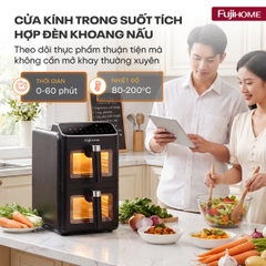 Nồi chiên không dầu 2 tầng Fujihome A10DG-DUAL 4,8L + 4,8L | Hàng chính hãng