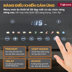 Nồi chiên không dầu Fujihome A8DG2 8 lít mặt kính View 360 | Hàng chính hãng