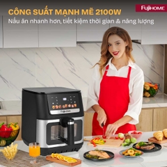 Nồi chiên không dầu Fujihome DUALHEAT A9DH 9 lít gia nhiệt kép | Hàng chính hãng