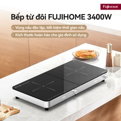 Bếp từ đôi Fujihome IC2602S 3400W núm xoay, chuẩn CE | Hàng chính hãng