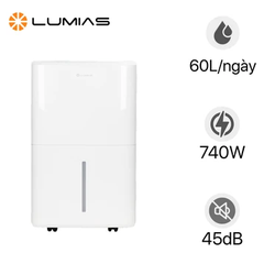Máy Hút Ẩm Kiêm Lọc Không Khí Lumias D6S-60L – Giải Pháp Toàn Diện Cho Không Gian Lớn