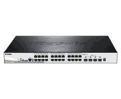 DGS-1510-28XMP – Switch Gigabit PoE+ Stackable 28 Port với 4 cổng 10G SFP+