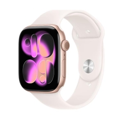 Apple Watch Series 11 GPS 46mm Rose Gold – Vỏ Nhôm, Dây Sport Band Light Blush (S/M)