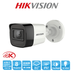 Hikvision Camera HD-TVI  8MP - hồng ngoại 20m DS-2CE16U1T-ITF | Hàng chính hãng