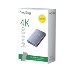Capture Card HDMI sang USB-C VegGieg V-HZ40 – Hỗ trợ 4K@60Hz