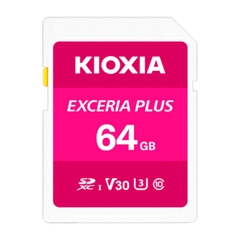Thẻ nhớ KIOXIA EXCERIA PLUS SD 64GB LNPL1M064GG4 – UHS-I U3, V30, tốc độ đọc 98MB/s