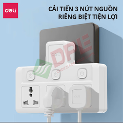 Ổ cắm điện đa năng Deli T715
