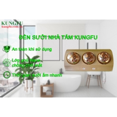 Đèn sưởi nhà tắm 3 bóng Kungfu KF-DS3 825W treo tường