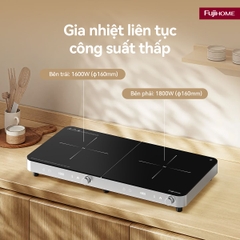 Bếp từ đôi Fujihome IC2602S 3400W núm xoay, chuẩn CE | Hàng chính hãng