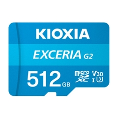 KIOXIA LMEX2L512GG4 – Thẻ Nhớ microSD EXCERIA G2 512GB UHS-I U3 V30