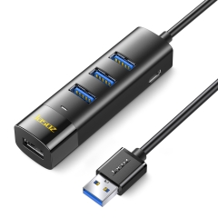 Bộ chia Hub USB 3.0 ra 4 cổng USB 3.0 màu đen Jasoz