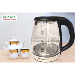 Ấm siêu tốc thủy tinh Kungfu KF1899 1,8L 1500W