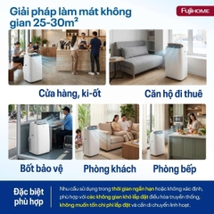 Điều hòa di động thế hệ mới Fujihome PAC12N 12000BTU UV-C | Hàng chính hãng
