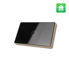 Công tác càm ứng WiFi Hunonic 1 Nút, HCN, màu Đen/Trắng