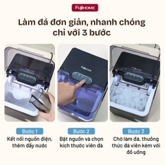 Máy làm đá viên mini Fujihome IM1218 10kg/ngày | Hàng chính hãng