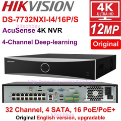 Đầu ghi hình ECO K SERIES ACUSENSE NVR 32 kênh - 4 ổ cứng - DS-7732NXI-K4/16P | Hàng chính hãng