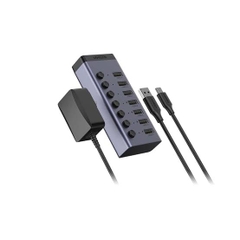 Bộ chia Hub USB 3.0 UGREEN 90305 – 7 cổng, nguồn 12V/2A, màu đen