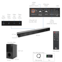 Loa thanh soundbar LG SNH5 - 4.1, 600W | Hàng chính hãng