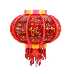 Đèn lồng đỏ trang trí Xoay 360 Độ Có Đèn Phát Sáng