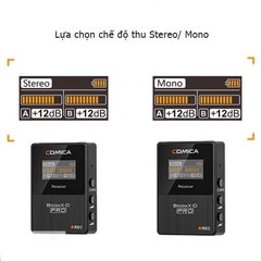 Comica Boomx-D Pro D2 - Micro không dây 2.4g, bộ nhớ trong 8gb, phạm vi 100m | Hàng chính hãng