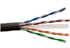 Cáp mạng Outdoor 4 đôi LS CAT.6 U/UTP copper (UTP-G-C6G-E1VN-M 0.5X004P/BK) | Hàng chính hãng