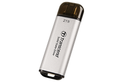Ổ CỨNG DI ĐỘNG PORTABLE SSD 2TB TRANSCEND ESD300C (SILVER) | Hàng chính hãng