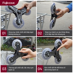 Xe đi chợ gấp gọn, leo cầu thang Fujihome SC-260NEW4