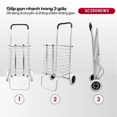 Xe kéo đi chợ gấp gọn Fujihome SC-250NEW2