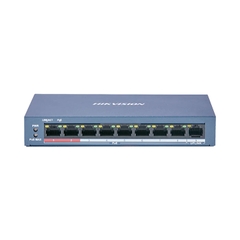 Hikvision Switch POE GIGABIT 8 cổng PoE 1000M, 1 cổng uplink 1000M, 1 Cổng SFP 1000M Layer 2 DS-3E0510P-E/M | Hàng chính hãng