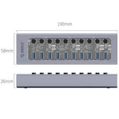 Bộ chia USB HUB 10 cổng USB 3.0 AT2U3-10AB-GY | Hàng chính hãng